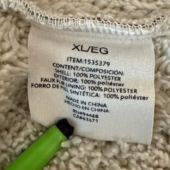 Sage Plaid Flannel Button Front Shacket Size XL Super Plush Sherpa Lined Fleece - Picture 4 of 10